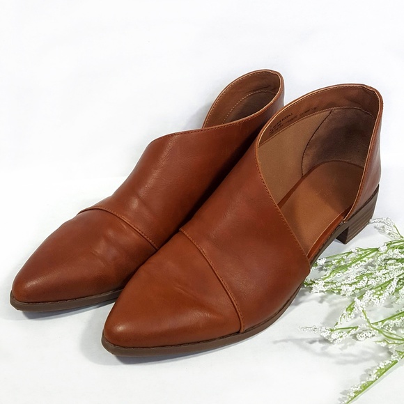 cognac cutout booties